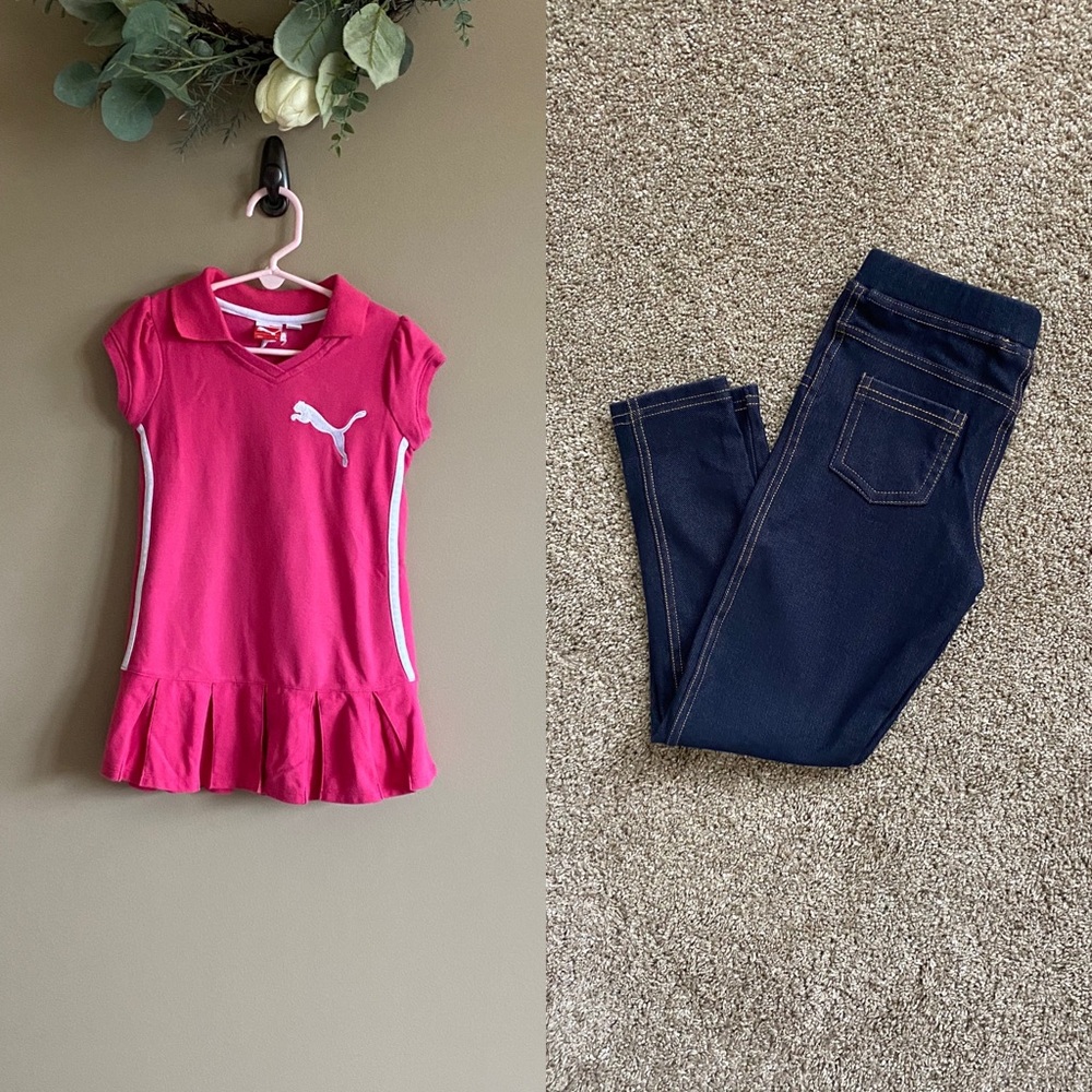 Girls Puma Tennis Dress AND a Pair of Jeggings